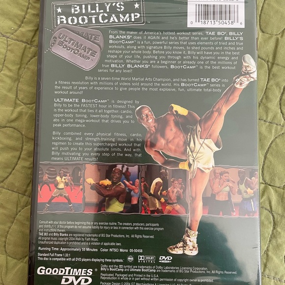 Billy Blanks “Boot Camp” DVD Ultimate BootCamp Running Time Approx 55 min. - Picture 5 of 5